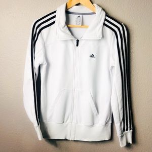 Adidas Logo longsleeve sweater white/black, small